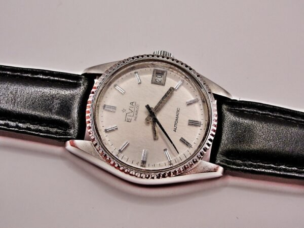 Very nice Unisex Elvia automatic watch from the 1970s. - Image 5