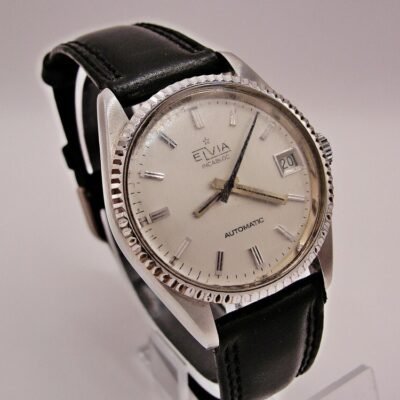 Very nice Unisex Elvia automatic watch from the 1970s.