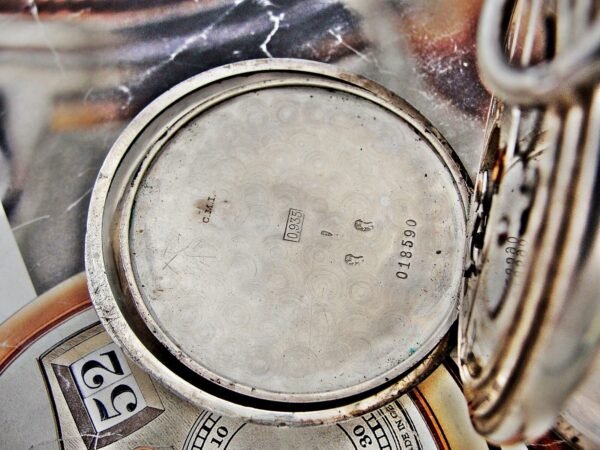 Beautiful double-lid silver Invar watch from the early 1900s - Image 11