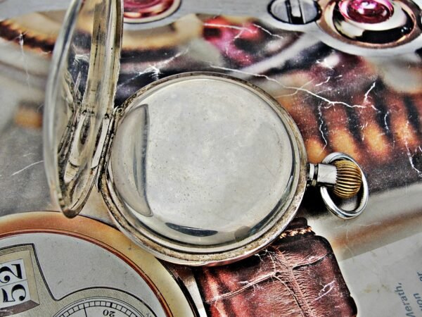 Beautiful double-lid silver Invar watch from the early 1900s - Image 12