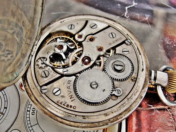 Beautiful double-lid silver Invar watch from the early 1900s - Image 15