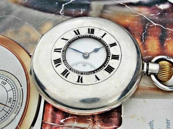 Beautiful double-lid silver Invar watch from the early 1900s - Image 17