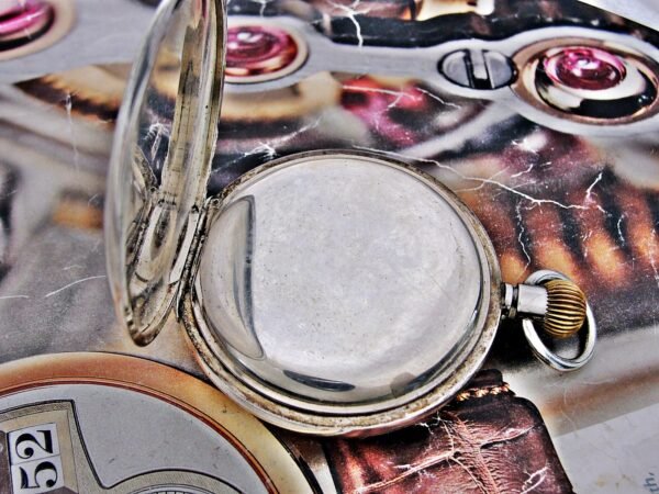Beautiful double-lid silver Invar watch from the early 1900s - Image 20