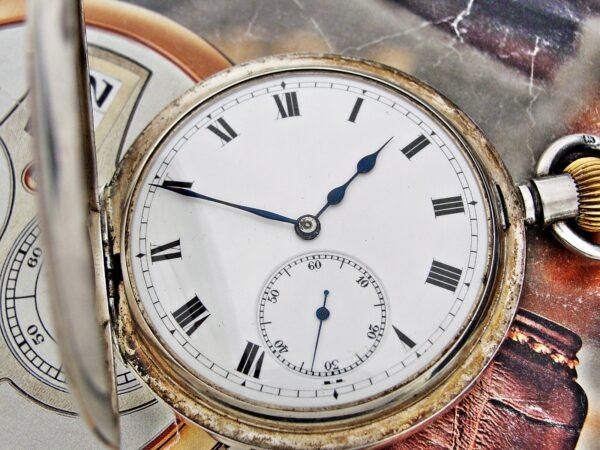 Beautiful double-lid silver Invar watch from the early 1900s - Image 6