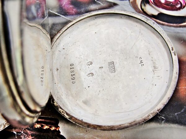 Beautiful double-lid silver Invar watch from the early 1900s - Image 10