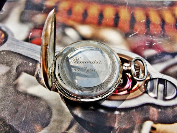 Beautiful silver nun watch with porcelain dial from the late 1800s - Image 8