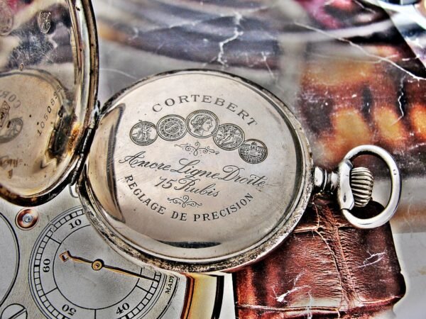 Nice Cortebert silver pocket watch from the early 1900s. - Image 9
