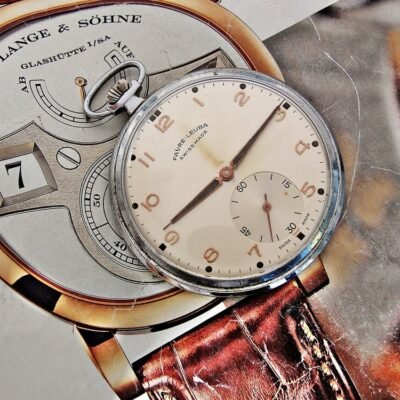 Nice Swiss Favre-Leuba pocket watch from the 1940s