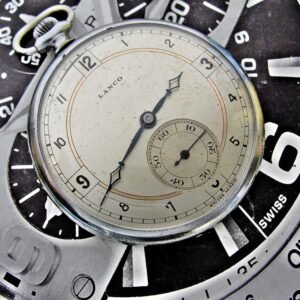 Rare art deco Lanco (Langendorf) pocket watch from 1930.
