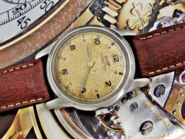Steel Tissot Bumper automatic watch from 1952. - Image 6