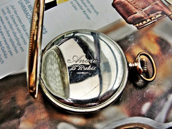 Beautiful Damas silver pocket watch from the 1920s. - Image 9
