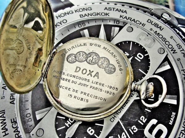 Beautiful Doxa pocket watch with porcelain dial from the 1920s - Image 14