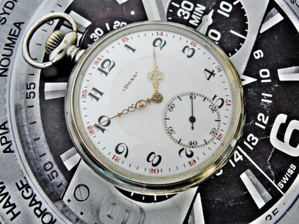 Beautiful Doxa pocket watch with porcelain dial from the 1920s - Image 15