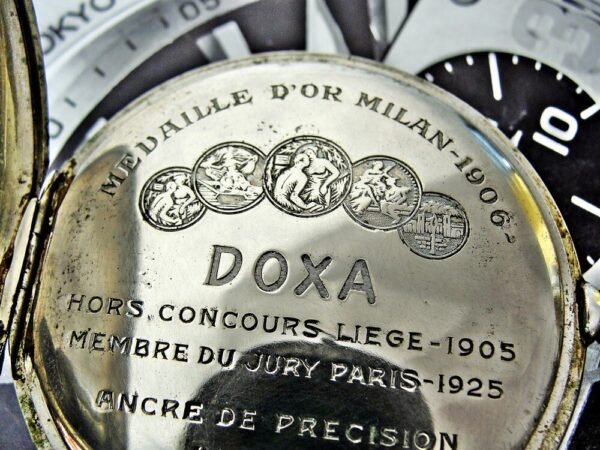 Beautiful Doxa pocket watch with porcelain dial from the 1920s - Image 9