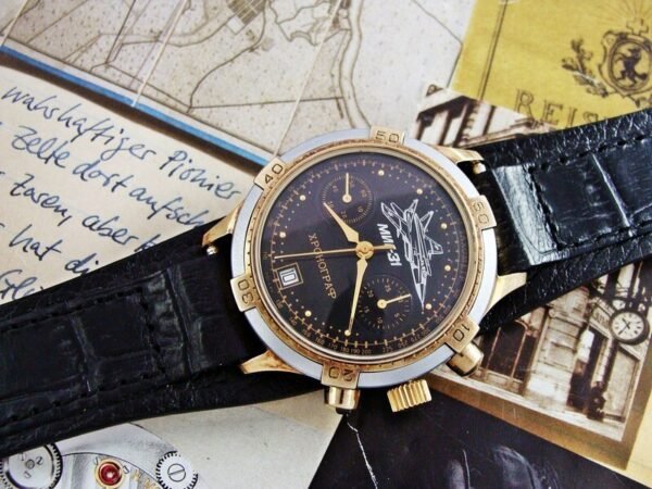 Beautiful rare MIG 23 Pilot Chronograph watch from the 1990s - Image 12