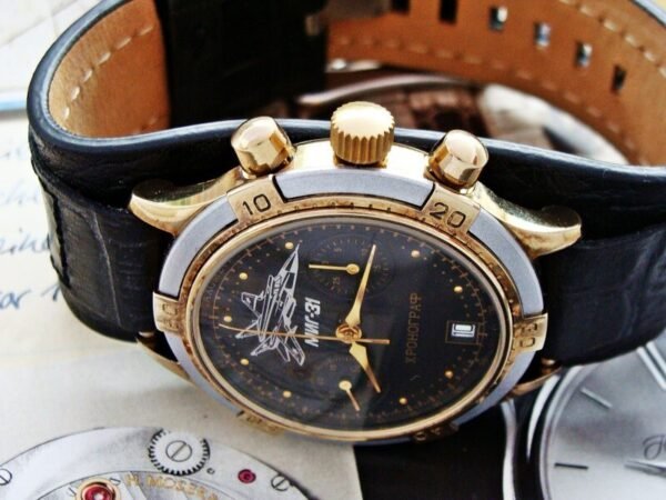 Beautiful rare MIG 23 Pilot Chronograph watch from the 1990s - Image 23
