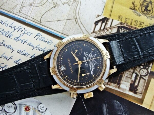 Beautiful rare MIG 23 Pilot Chronograph watch from the 1990s - Image 25