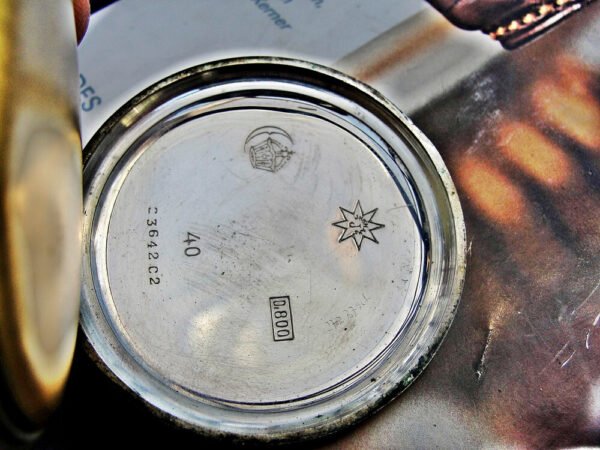 Junghans Centra silver pocket watch with porcelain dial from the 1920s. - Image 6