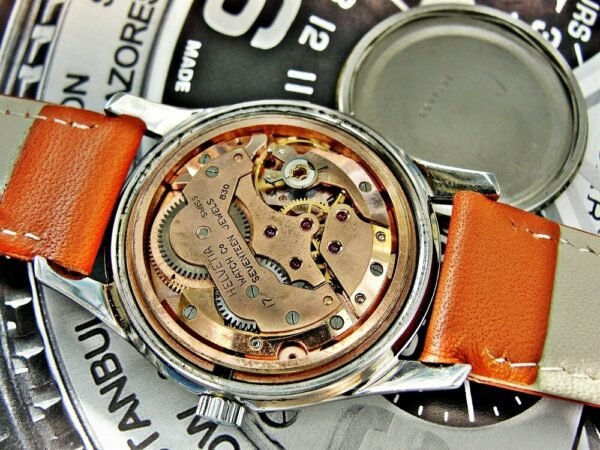 Nice steel Helvetia watch from the 1960s with a rare structure - Image 11
