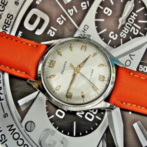 Nice steel Helvetia watch from the 1960s with a rare structure