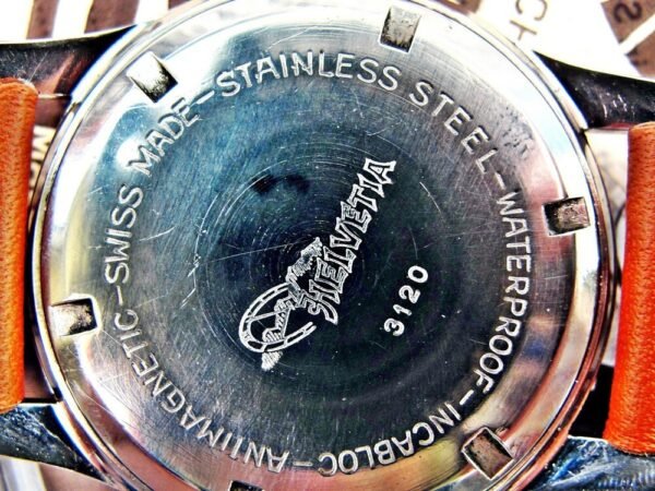Nice steel Helvetia watch from the 1960s with a rare structure - Image 8