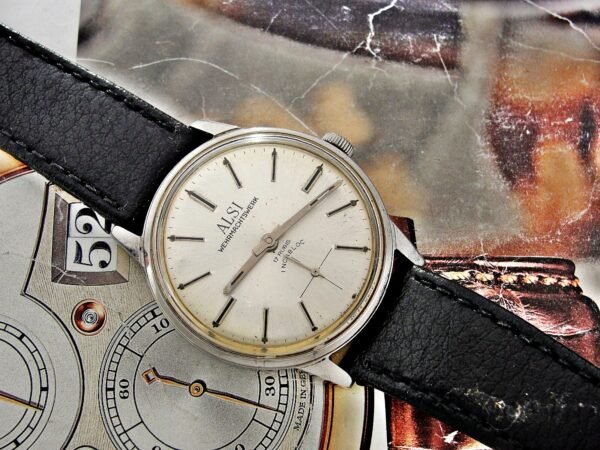 Rare Swiss steel Alsi Wehrmachtswerk watch from the 1970s - Image 3