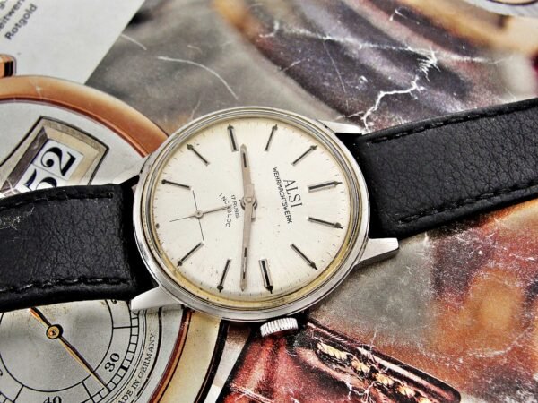 Rare Swiss steel Alsi Wehrmachtswerk watch from the 1970s - Image 4