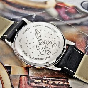 Rare Swiss steel Alsi Wehrmachtswerk watch from the 1970s