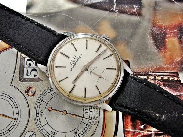 Rare Swiss steel Alsi Wehrmachtswerk watch from the 1970s - Image 5