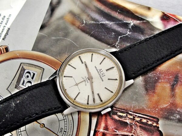 Rare Swiss steel Alsi Wehrmachtswerk watch from the 1970s - Image 6