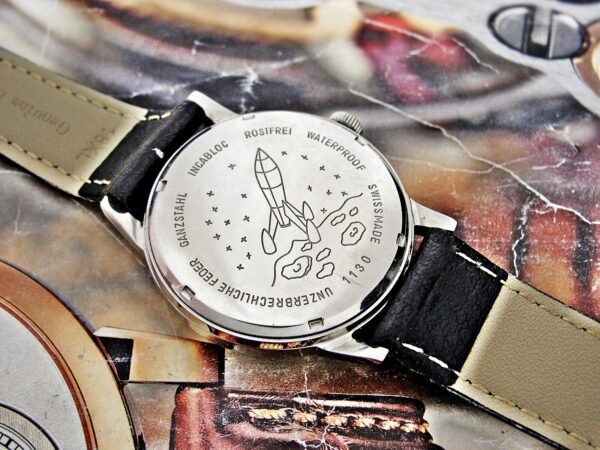 Rare Swiss steel Alsi Wehrmachtswerk watch from the 1970s