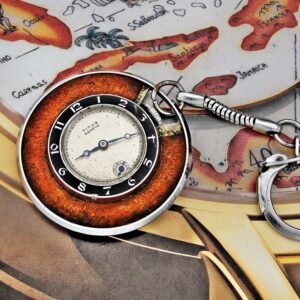 Rare Titus Geneve key chain watch from the 1940s.