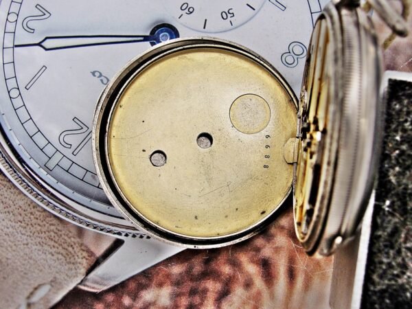 Rare porcelain dial silver key pocket watch from the 1800s - Image 13