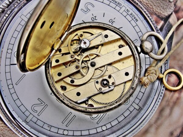 Rare porcelain dial silver key pocket watch from the 1800s - Image 16