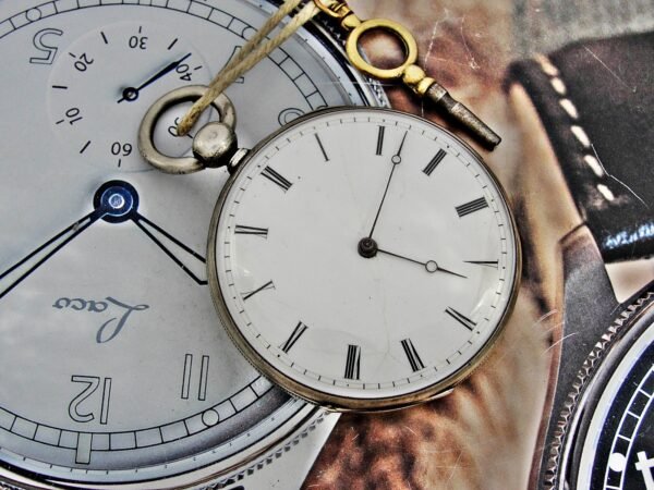 Rare porcelain dial silver key pocket watch from the 1800s - Image 17
