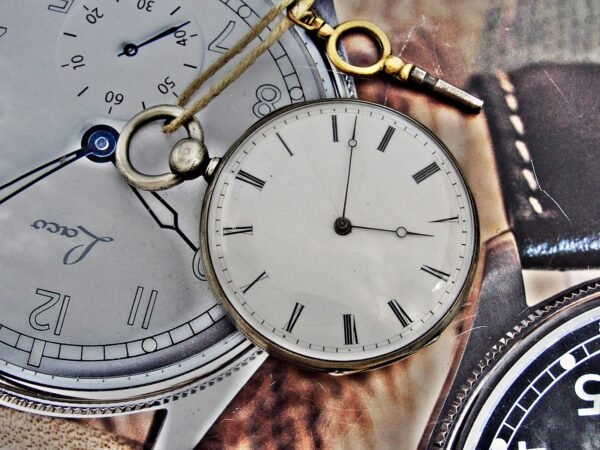 Rare porcelain dial silver key pocket watch from the 1800s
