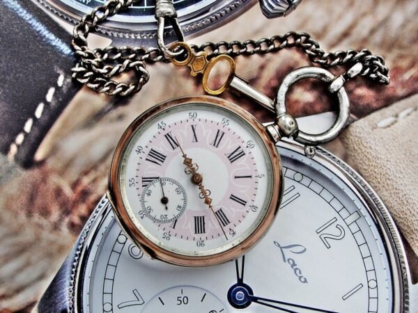 Rare silver pocket watch with key from the 1800s. - Image 19