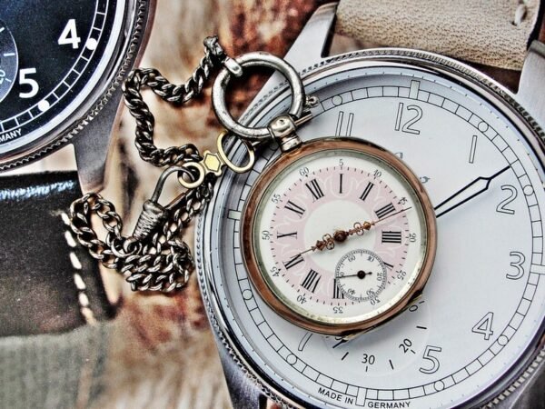 Rare silver pocket watch with key from the 1800s. - Image 3