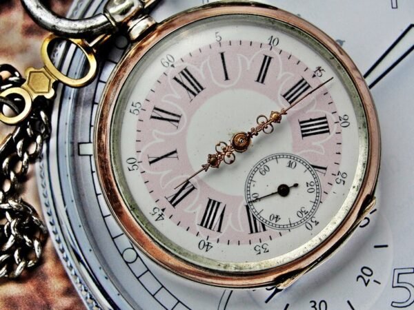 Rare silver pocket watch with key from the 1800s. - Image 6