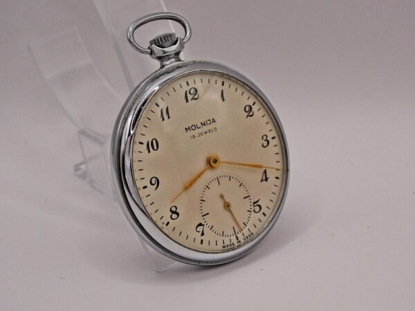 Very nice Molnia Soviet pocket watch from the 1950s - Image 14