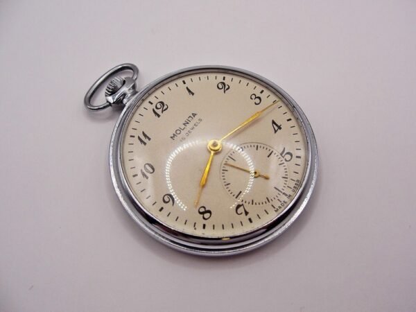 Very nice Molnia Soviet pocket watch from the 1950s - Image 15