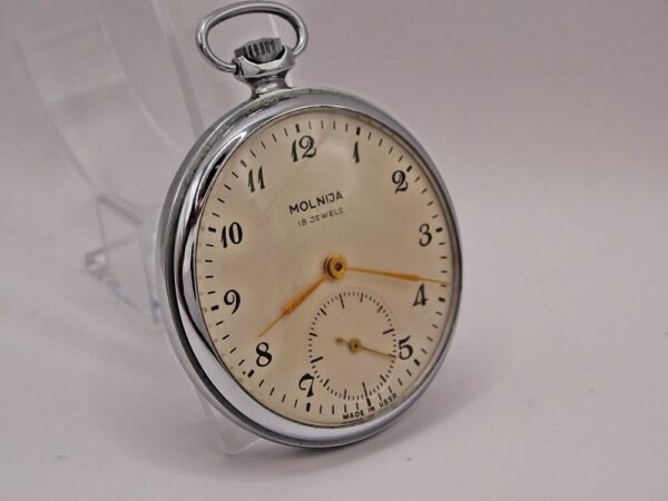 Very nice Molnia Soviet pocket watch from the 1950s - Image 3