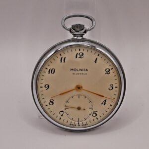 Very nice Molnia Soviet pocket watch from the 1950s