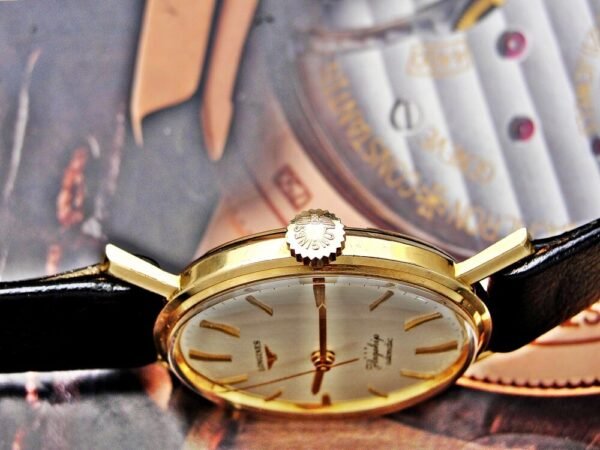Beautiful 18k gold Longines Flagship automatic watch from the 1960s with box - Image 13