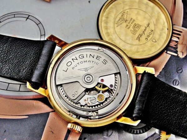 Beautiful 18k gold Longines Flagship automatic watch from the 1960s with box - Image 25