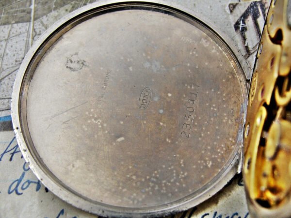 Doxa pocket watch with porcelain dial from the 1940s. - Image 12