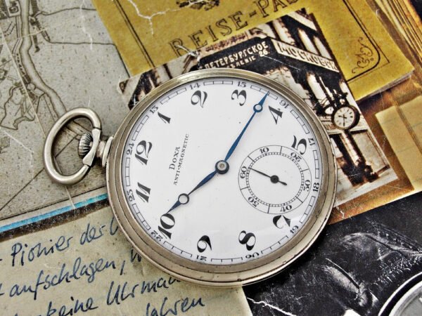Doxa pocket watch with porcelain dial from the 1940s. - Image 4