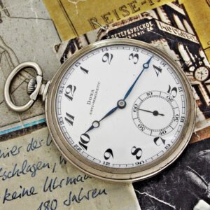 Doxa pocket watch with porcelain dial from the 1940s.