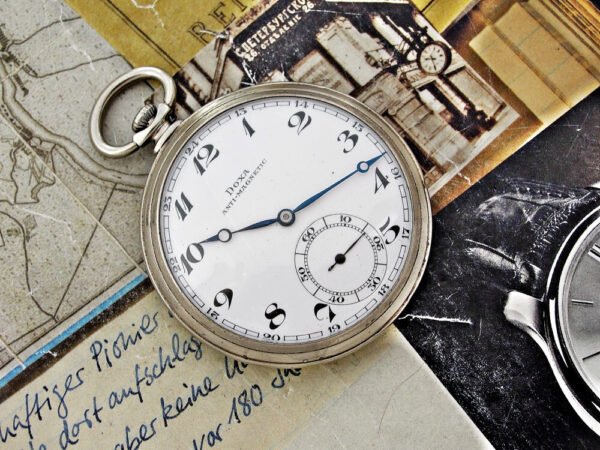 Doxa pocket watch with porcelain dial from the 1940s. - Image 8