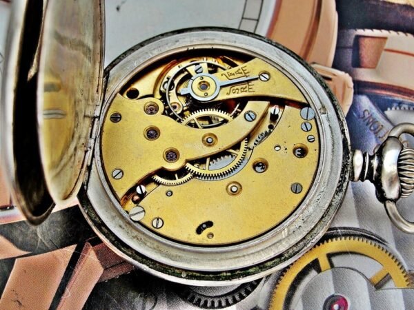 Nice Chronometre De France silver pocket watch from the early 1900s - Image 12
